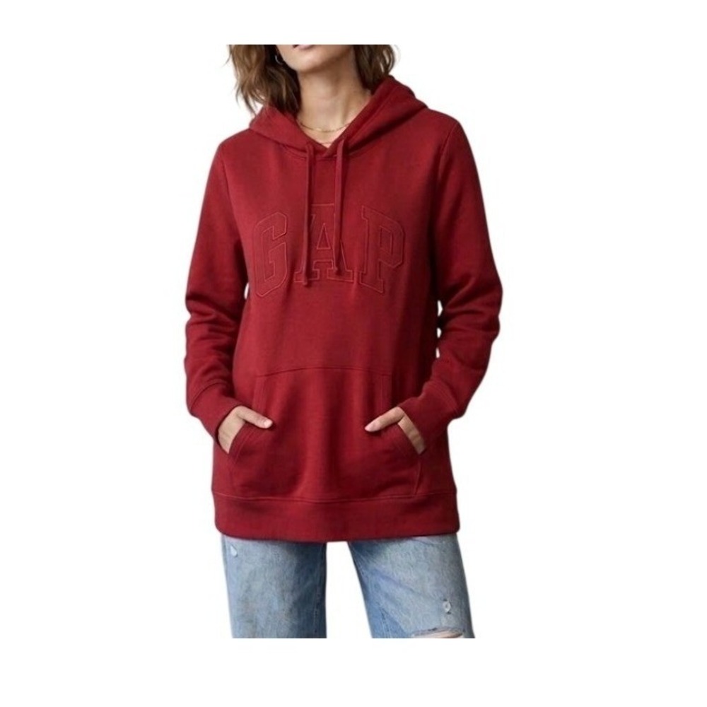Gap Classic Vintage Soft  Logo Hoodie Sweatshirt Sun Dried Tomato Red M‎